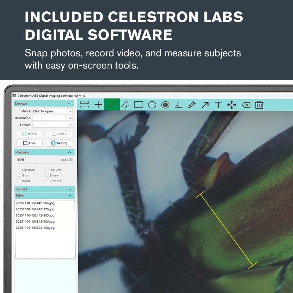 Celestron Labs 5MP Handheld Digital Microscope for Detailed Inspection