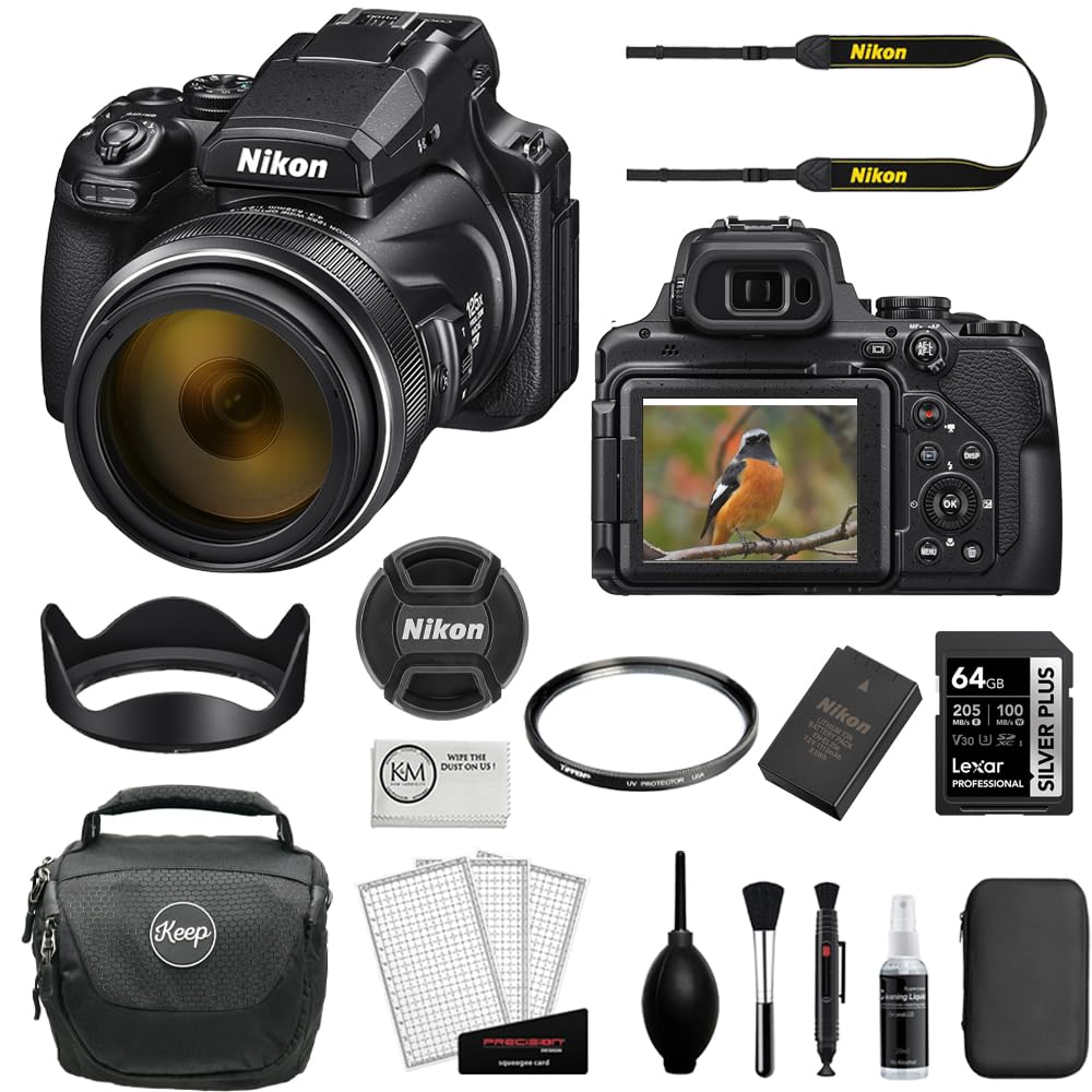 Nikon COOLPIX P1100 Superzoom Digital Camera | 125x Optical Zoom with Image Stabilization 16 MP 4K Ultra HD Video Wi-Fi Connectivity RAW Format and Rotating LCD Screen (Black)