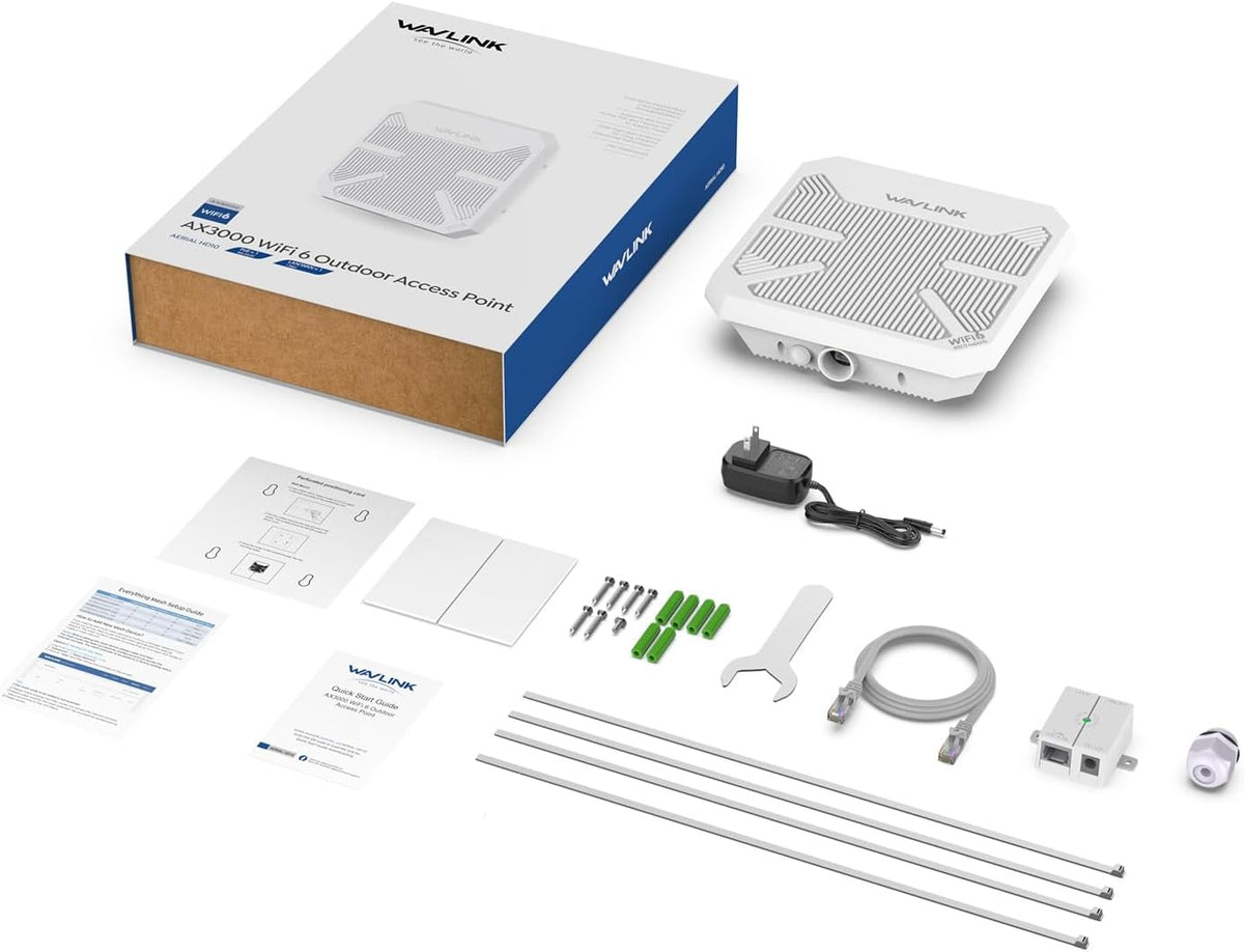WAVLINK AX3000 Outdoor WiFi 6 Extender, Dual Band Long Range WiFi