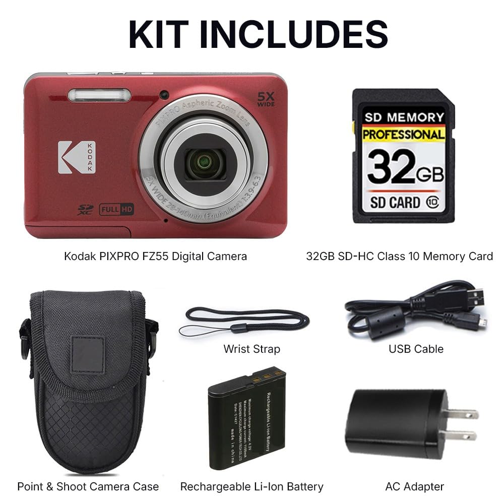 Kodak PIXPRO FZ55 Digital Camera Black