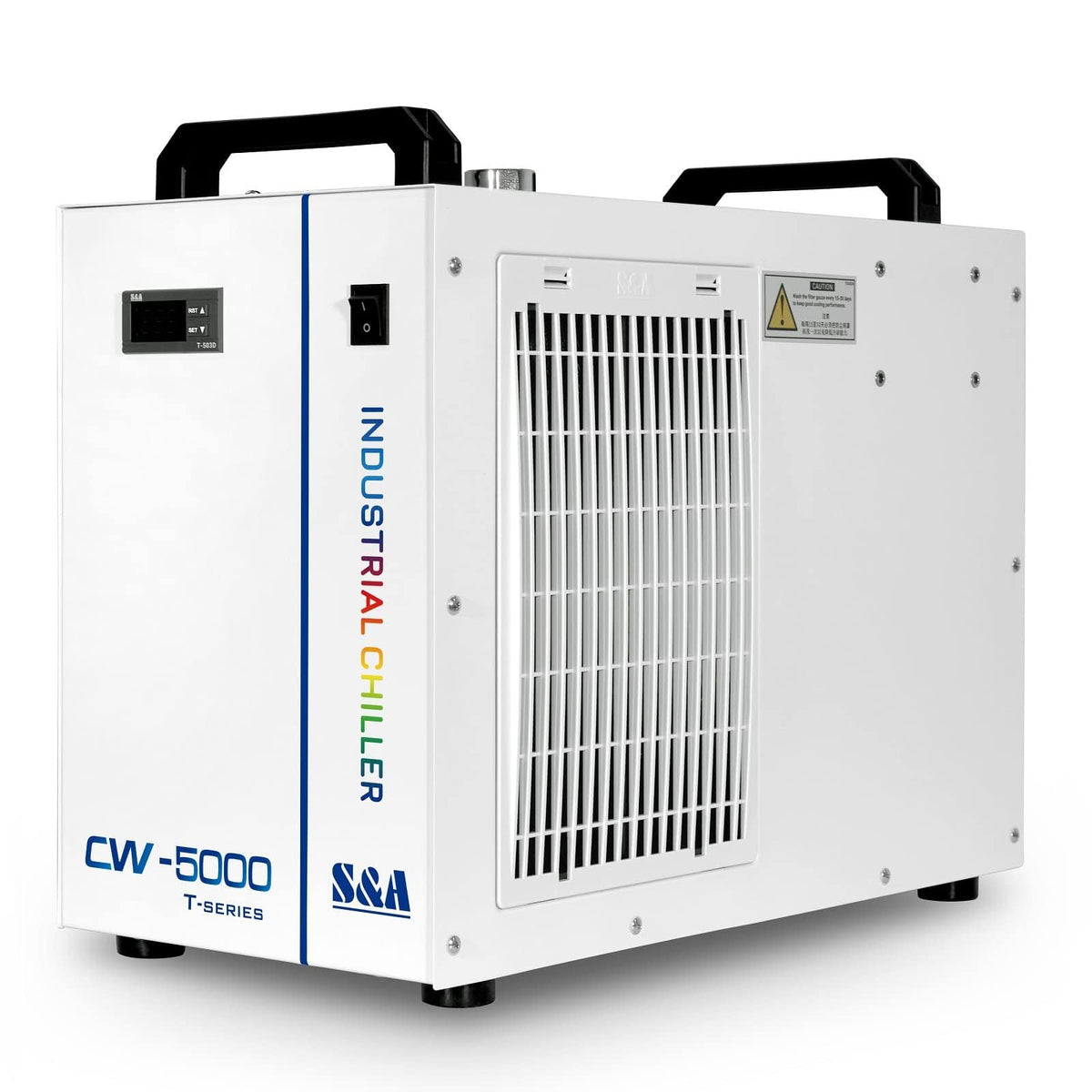 S&A CW-5200DH 7L Industrial Water Chiller,0.9HP,3.43gpm,5699 BTU/h,for 60W to 150W CO2 Laser Engraving & Cutting Systems