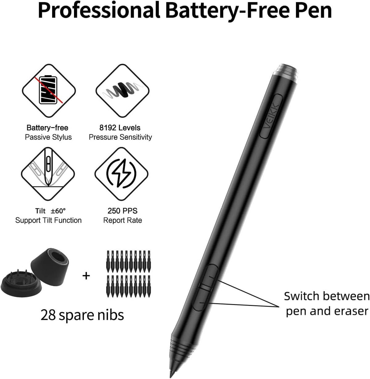 Digital Drawing Tablet VEIKK A15Pro Graphics Pen Tablet 10 x 6 Inch Graphics Tablet with 12 Shortcut Keys and 1 Quick Dial,Supports Tilt Function,for MAC/Win/Linux/Android OS (RED)