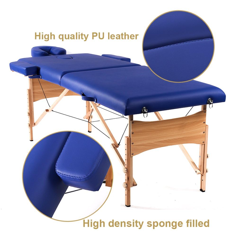 BestMassage Massage Bed Portable Folding Massage Table 24" Wide,Black
