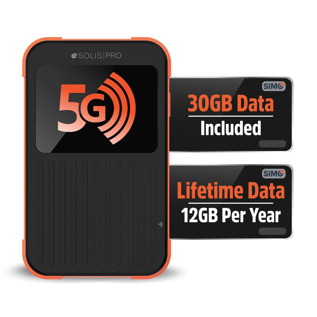 Solis Go, Mobile WiFi Hotspot & Powerbank with 1GB/Monthly + 30GB Data