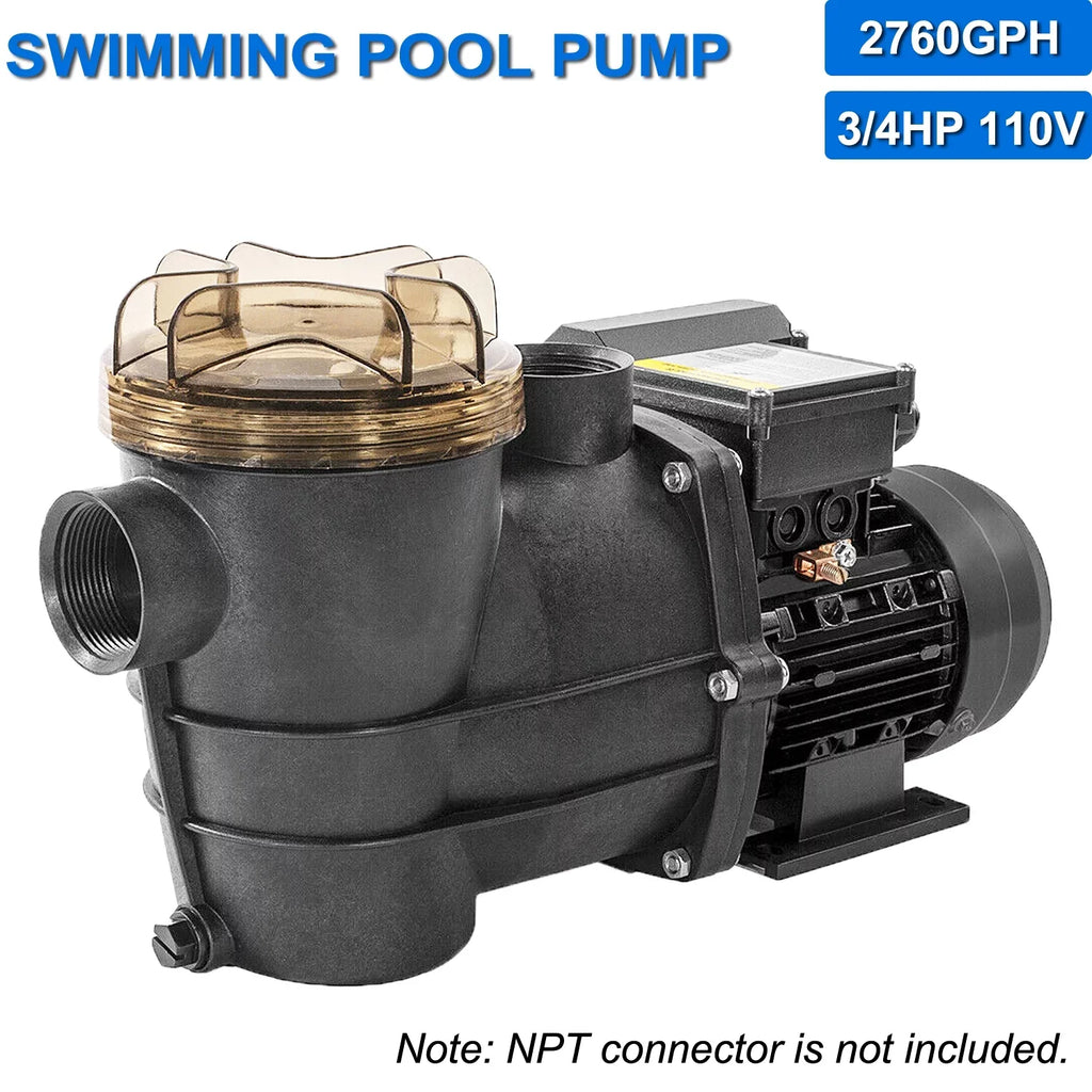 w/ Ground liquid and Pool iMeshbean Inground Pump, Head Above Circulation, 3/4HP Motor Swimming Max Pool Swimming 38FT, 2760GPH, Above Ground for Basket 110V, Pool Strainer