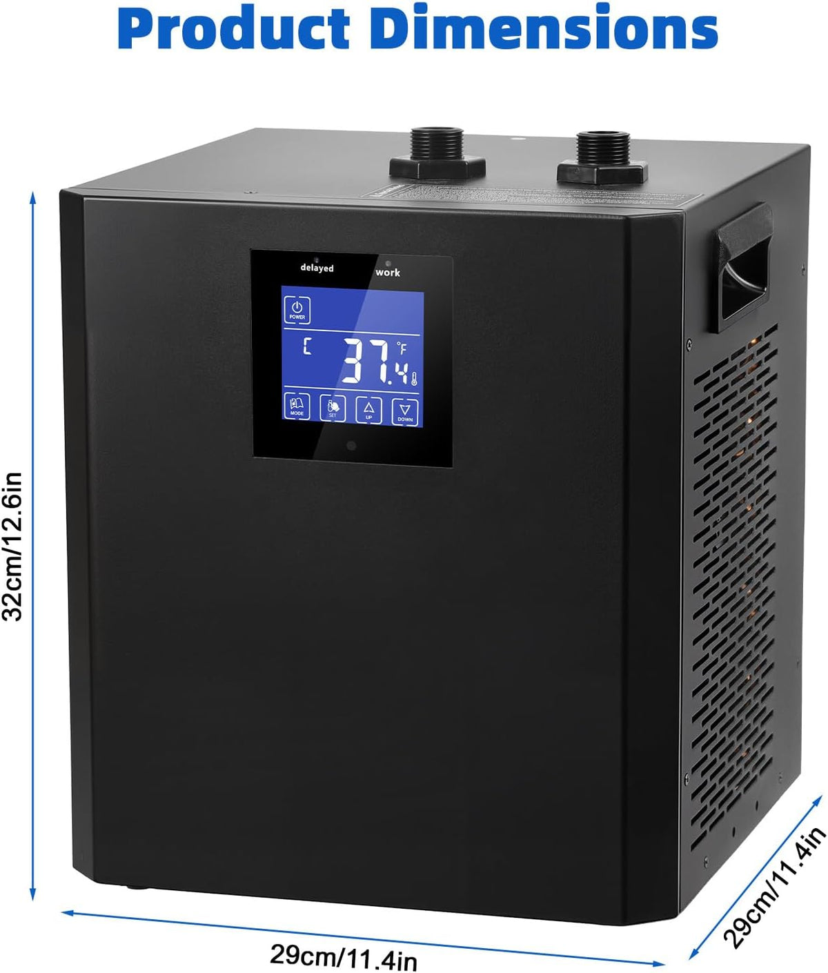 1/3 HP Ice Bath Chiller for Cold Plunge Tub, 300L Water Chiller System with LED Display, Pump, Remote Control, Hoses and Connectors for Home Bathtubs and Freshwater Aquariums (Black)