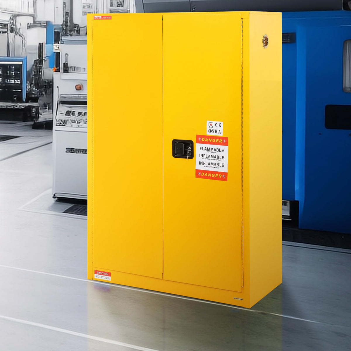 VEVOR Flammable Cabinet, 18" x 18" x 35", Yellow
