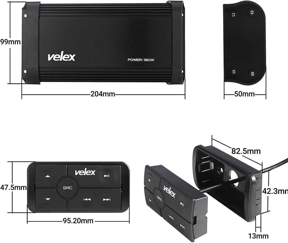 velex Marine Bluetooth Amplifier Speaker Packageâ¦