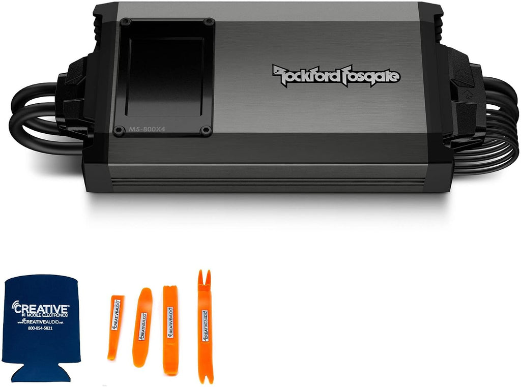 Rockford Fosgate - Two Pairs of M1-65 6.5" Marine Full Range Speakers with M5-800X4 Marine Amplifier