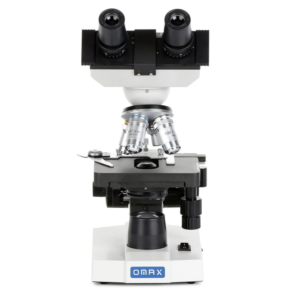 OMAX M82E Series Binocular Biological Compound Microscope 40X-2000X Magnification Lab LED with Mechanical Stage