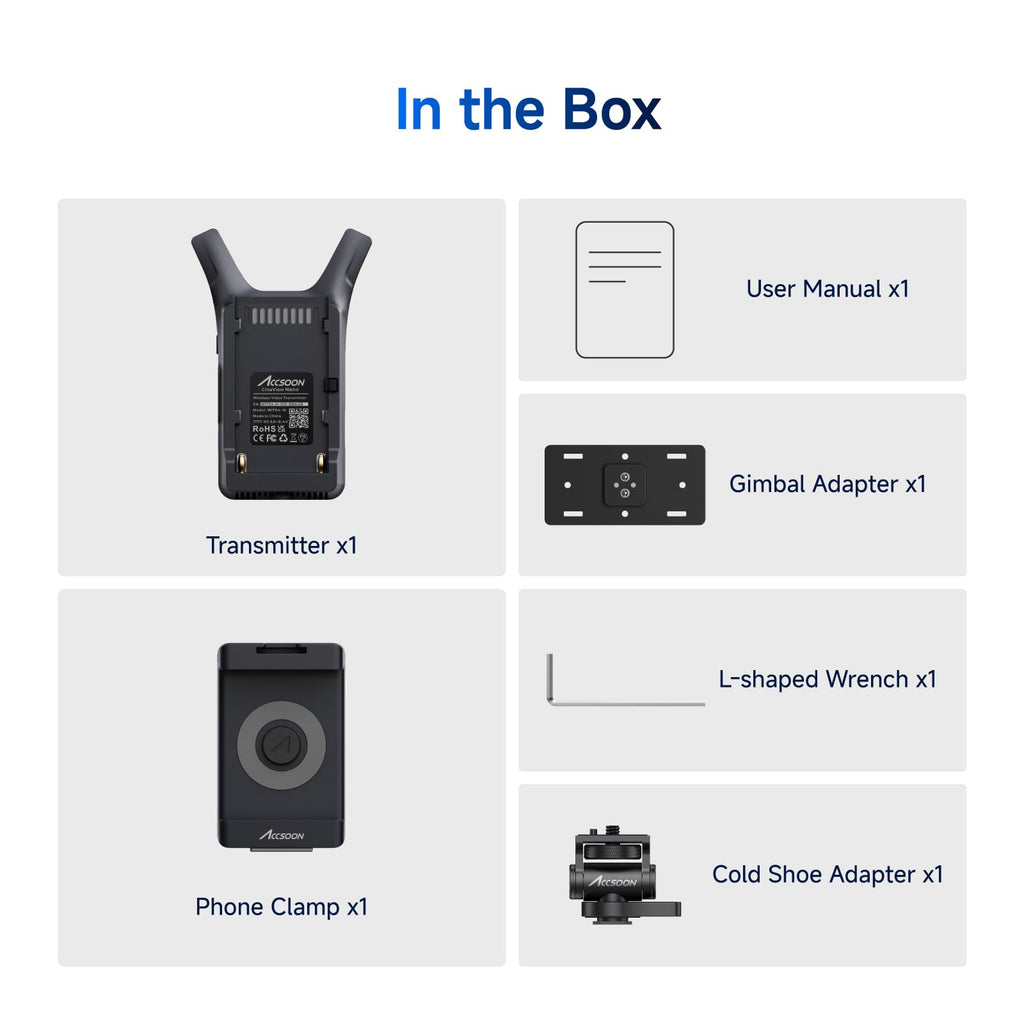 Accsoon CineView Nano Wireless Video Transmitter, 5G HDMI Camera Transmitter 1080p60 500ft Range 60ms Latency, Compatible with RS2/RS3/RS3 Pro/Switch/DSLR, Support iOS/Android 4 App Monitoring