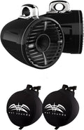 Wet Sounds REV 10 HD 10" Marine Tower Speakers, Black, Fixed Clamp Mount