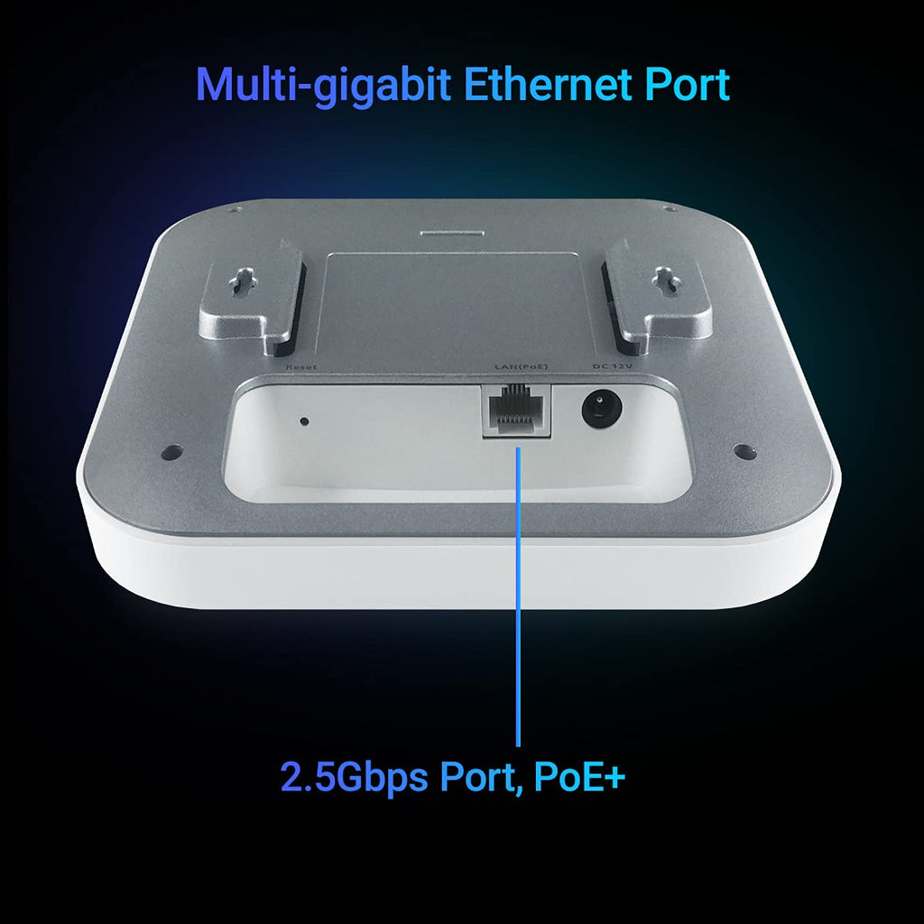 EnGenius EWS357AP WiFi 6 AX1800 2x2 Gigabit Wireless Access Point with 1Gbps Port, OFDMA, MU-MIMO, PoE+, WPA3, 1GB RAM, License-Free Management Tools (Power Adapter Not Included)