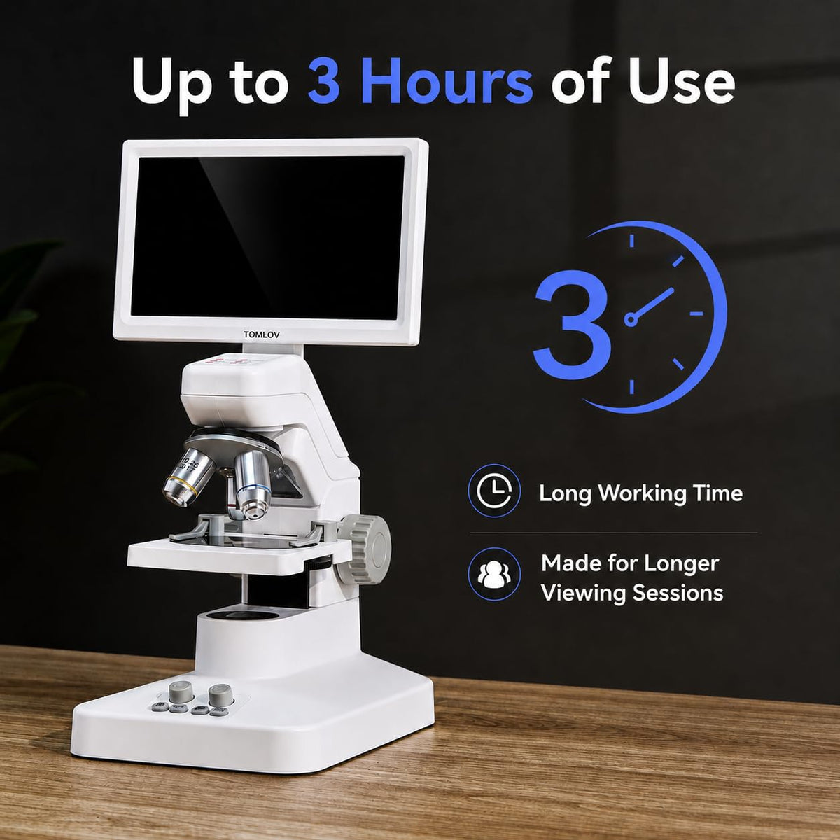TOMLOV DM301 Max Microscope for Kids Students Adults, Science Experiments