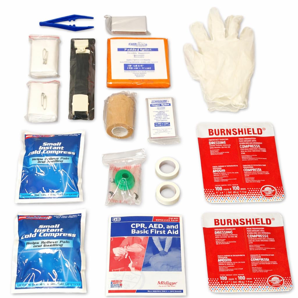 Rapid Care 4-Shelf First Aid Refill Kit - 1033 Piece OSHA & ANSI Compliant First Aid Cabinet Refill, Serves 150+ People, Color-Coded Workplace, Office & School First Aid Supplies