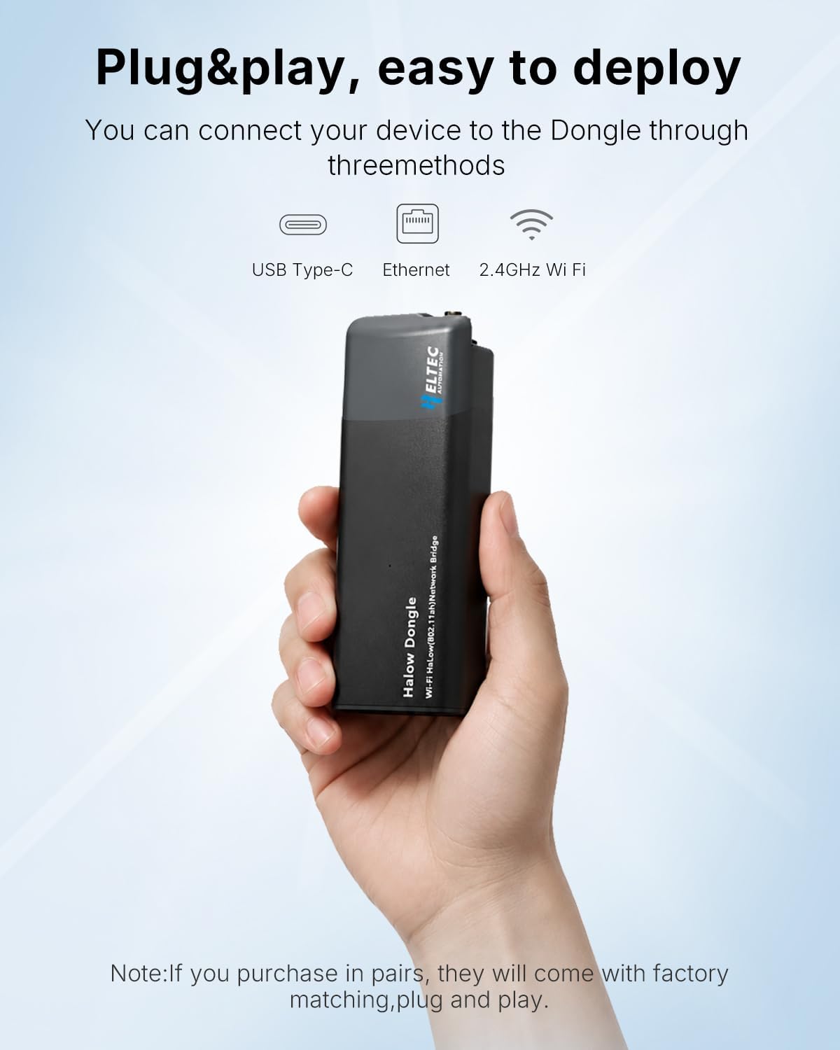 WiFi HaLow Point to Point Wireless Bridge, 802.11ah 1~2km Range