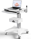 Medication Cart, Medical Rolling Storage Crash Cart with Wheels & Drawers, Ultrasound Nursing Emergency Cart with IV Pole,Casters, Holder, Trash Bin for Clinic, Hospital (24 * 22 * 28IN, 1 Drawer)
