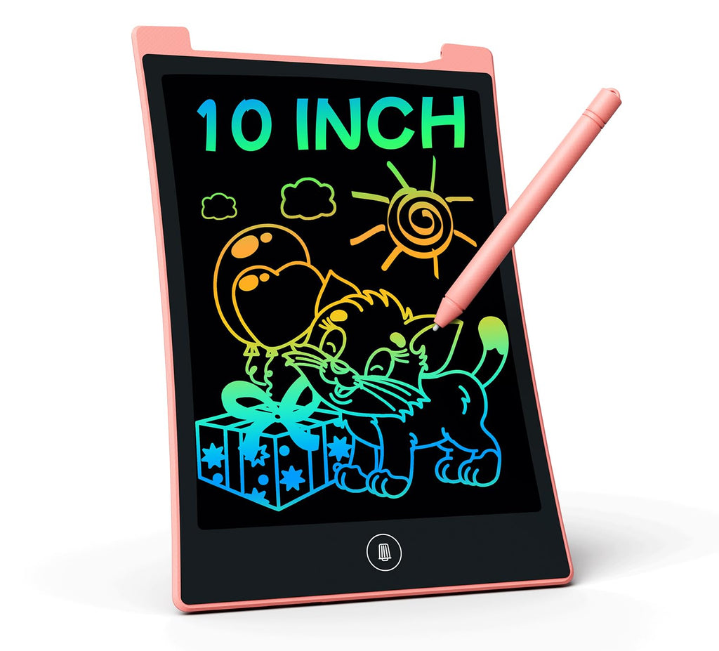 KOKODI 2 Pack 10 Inch LCD Writing Tablet for Kids, Colorful Doodle Board Erasable Drawing Pad, Educational Learning Toys Birthday Gifts for Boys Girls Ages 3 4 5 6 7 8 (Blue & Pink)