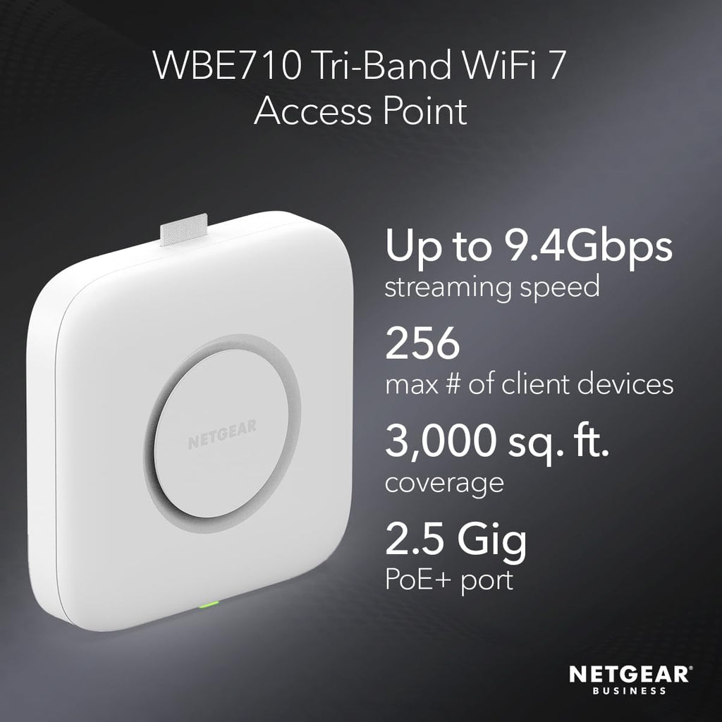 NETGEAR Cloud Managed WiFi 7 Wireless Multi-Gig Access Point (WBE710)