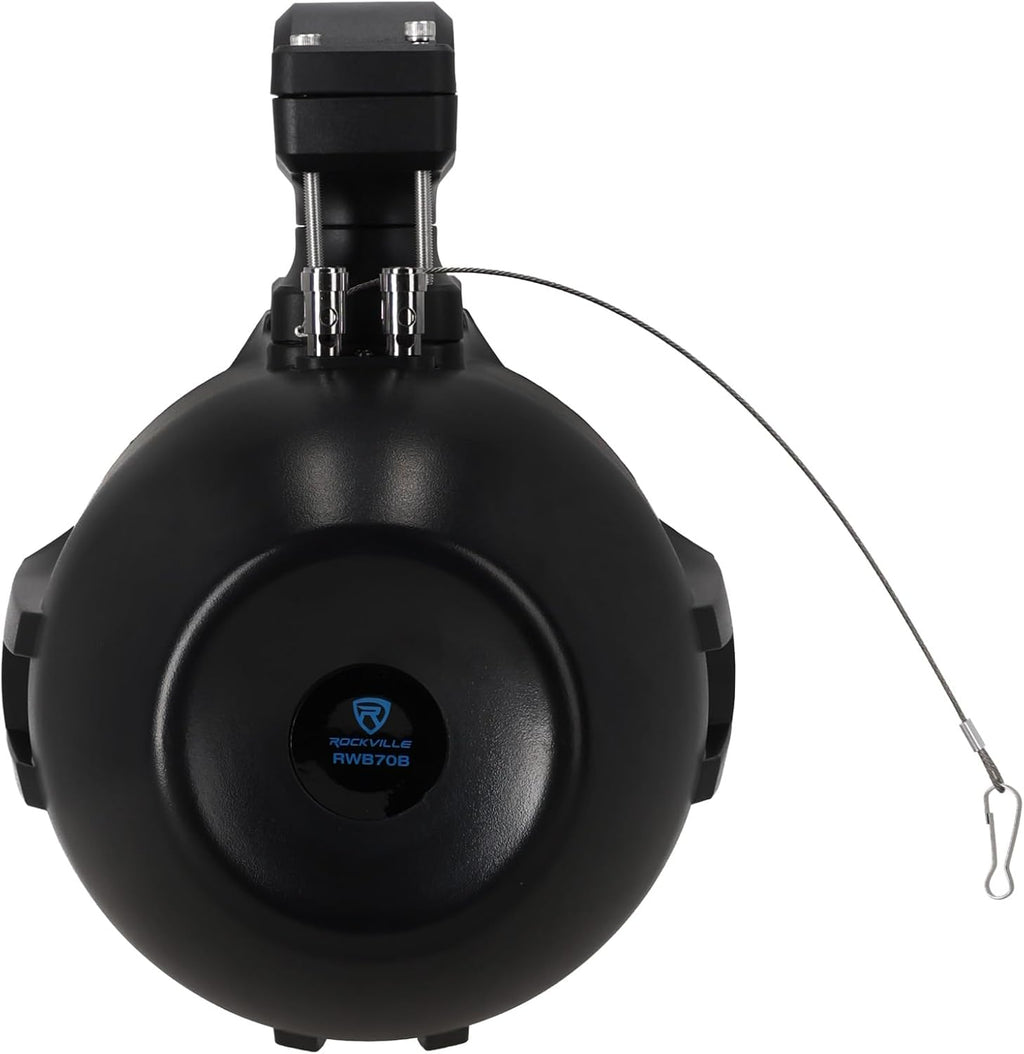 Rockville RWB70B Black 6.5" 4-Ohm Marine Wakeboard Tower Speakers Pair