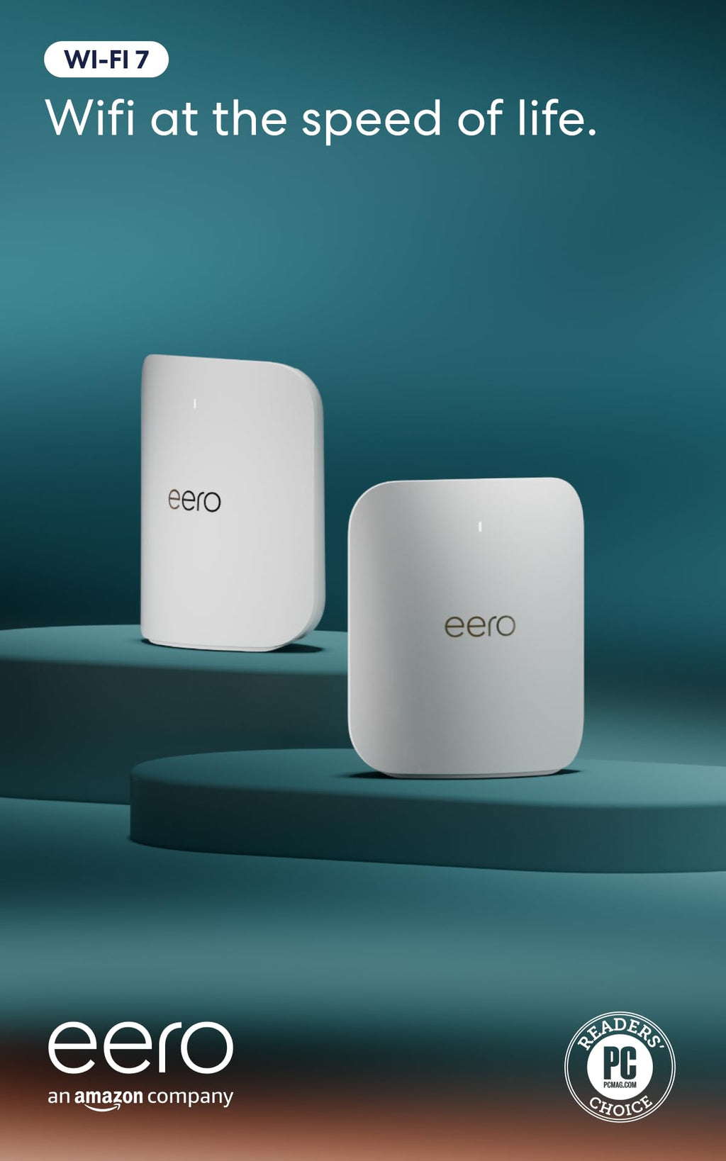 Amazon eero Pro 7 tri-band mesh Wi-Fi 7 router - Supports internet plans up to 5 Gbps, Coverage up to 2,000 sq. ft., 1-pack