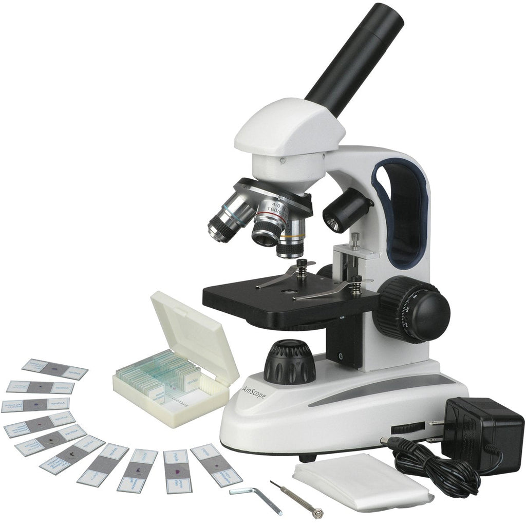 AmScope M158C-2L-E2 Compound Monocular Microscope, 2MP Camera