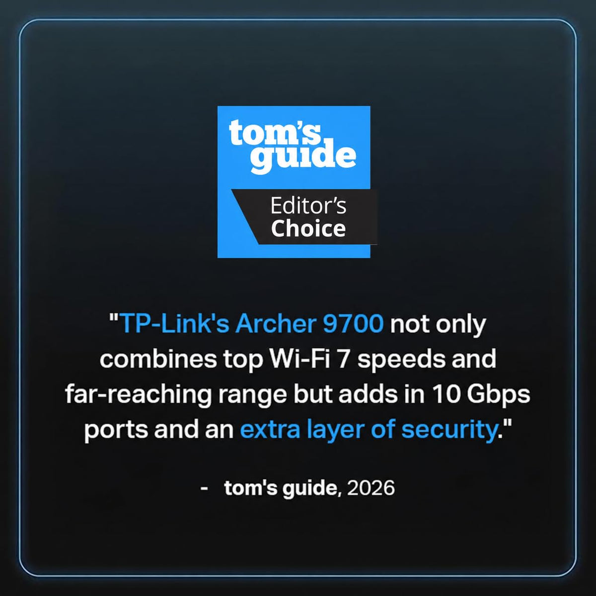 TP-Link BE6500 Dual-Band WiFi 7 Router (BE400)