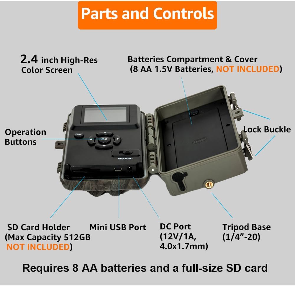 GardePro A3S 2-Pack Non-Cellular Trail Camera, 1296P HD Video with Sound