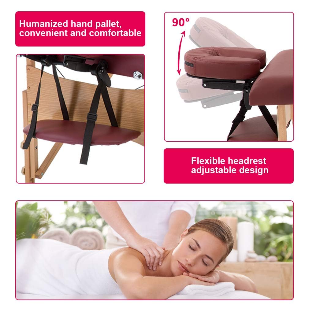 BestMassage Massage Bed Portable Folding Massage Table 24" Wide,Black