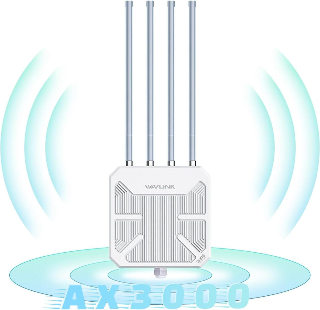 WAVLINK 2026 AX3000 0utdoor WiFi 6 Extender, Long Range Access Point