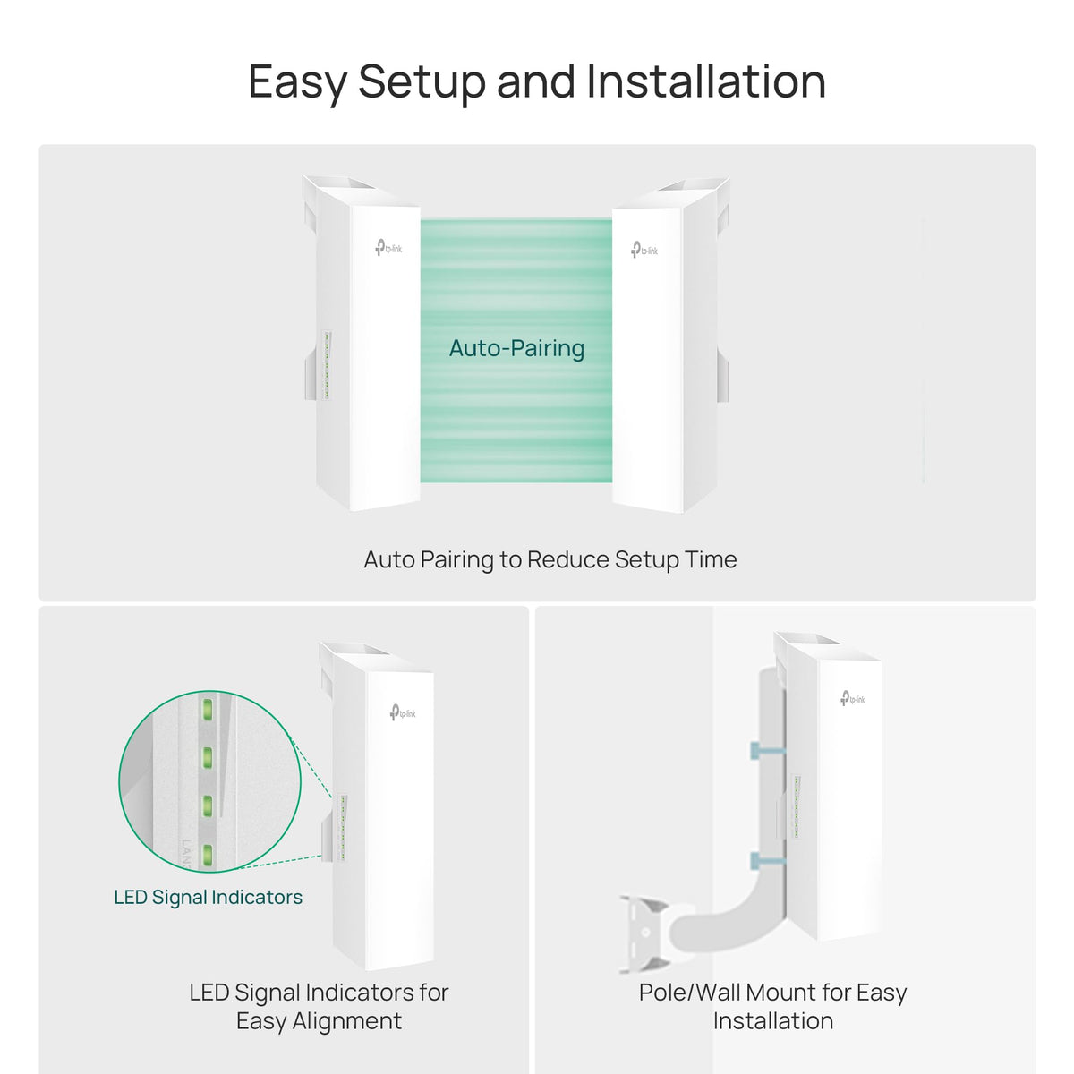 Omada 5GHz AC867 Wireless Bridge, 5km Distance, Gigabit(EAP215-Bridge KIT)