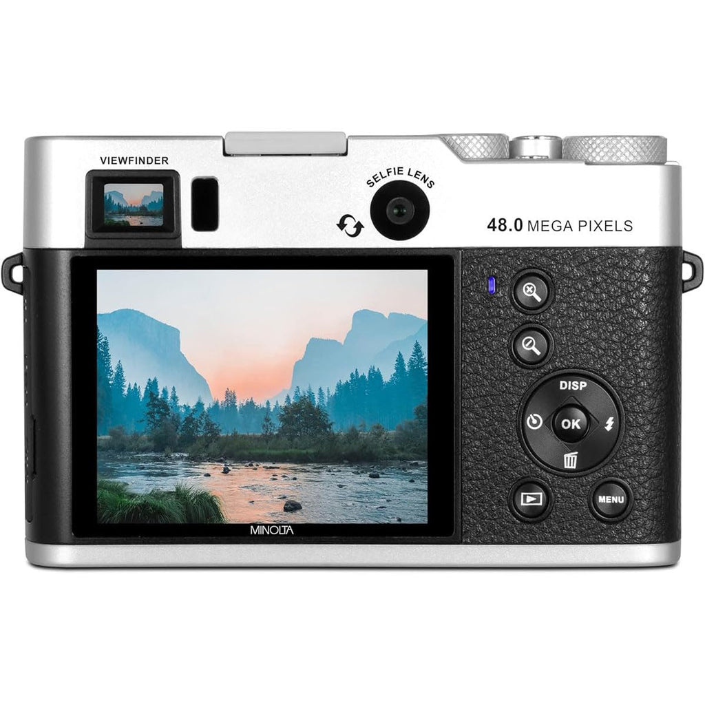 Minolta MND70 Retro 48MP Wi-Fi 5K Ultra HD Dual Lens Digital Camera - Gold/Brown