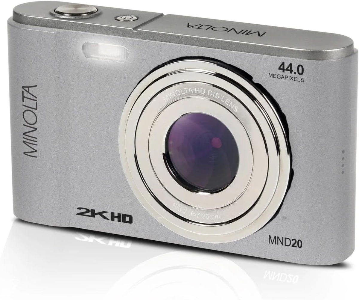 Minolta Minolta MND20 44 MP 2.7K Ultra HD Digital Camera (Silver)