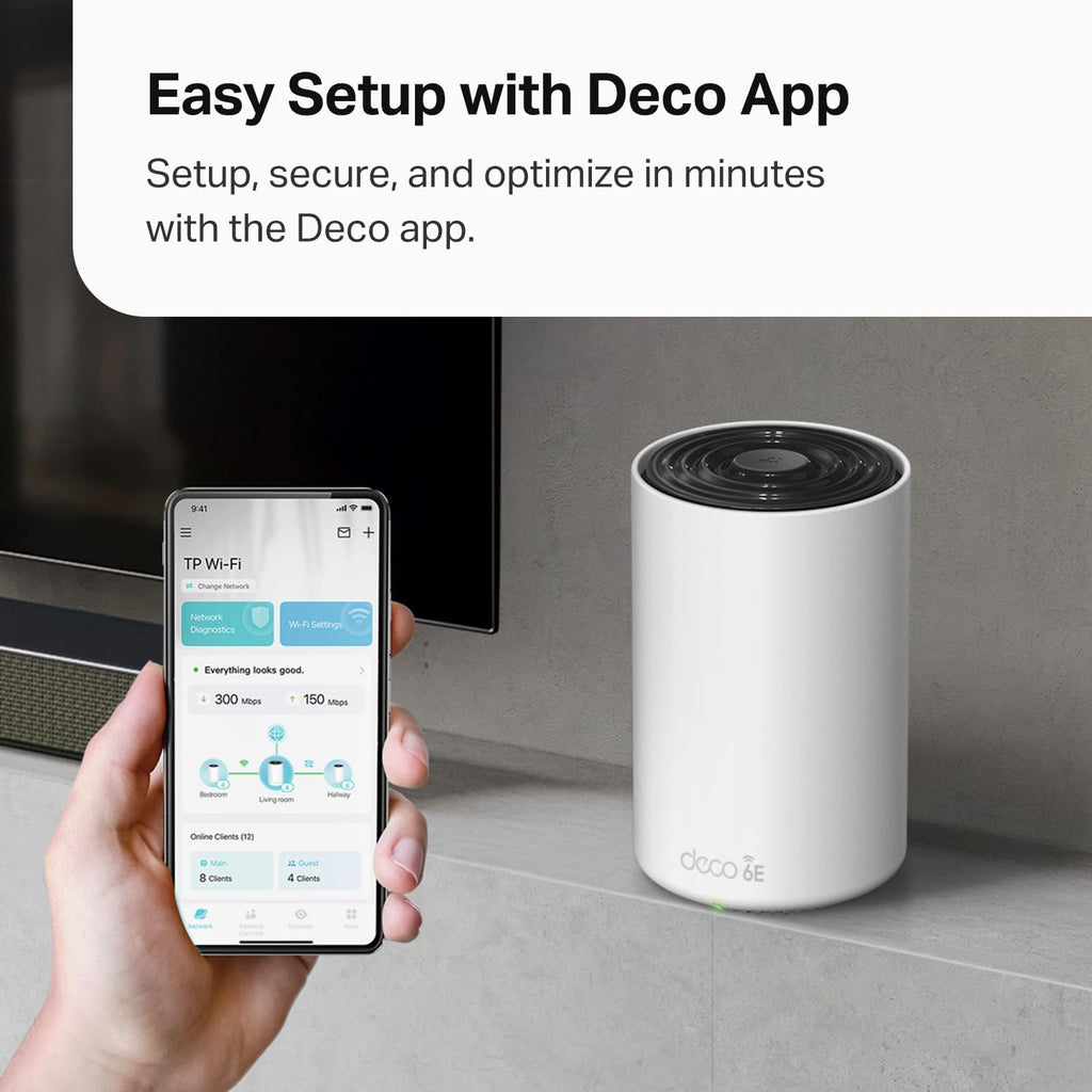 TP-Link Deco XE75 Pro AXE5400 Tri-Band WiFi 6E Whole Home Mesh Router