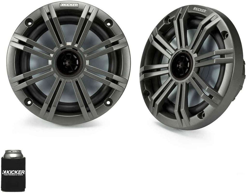 KICKER Marine Audio Bundle â (8) 6.5" 4-Ohm Coaxial Speakers Closed Grill (4 Pair) with 48KXMA800.8 800W 8-Channel Amplifier â OEM Replacement Boat System