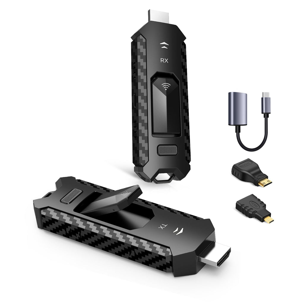 Wireless HDMI PRO- Transmitter and Four Receiver, Portable Multi-TVs Extender Kit, Plug and Play, Heat-Control, 5.8G/2.4G @60Hz 165FT/50M, Stream Video Wirelessly from Laptop to Multiple HDTVs/Monitor