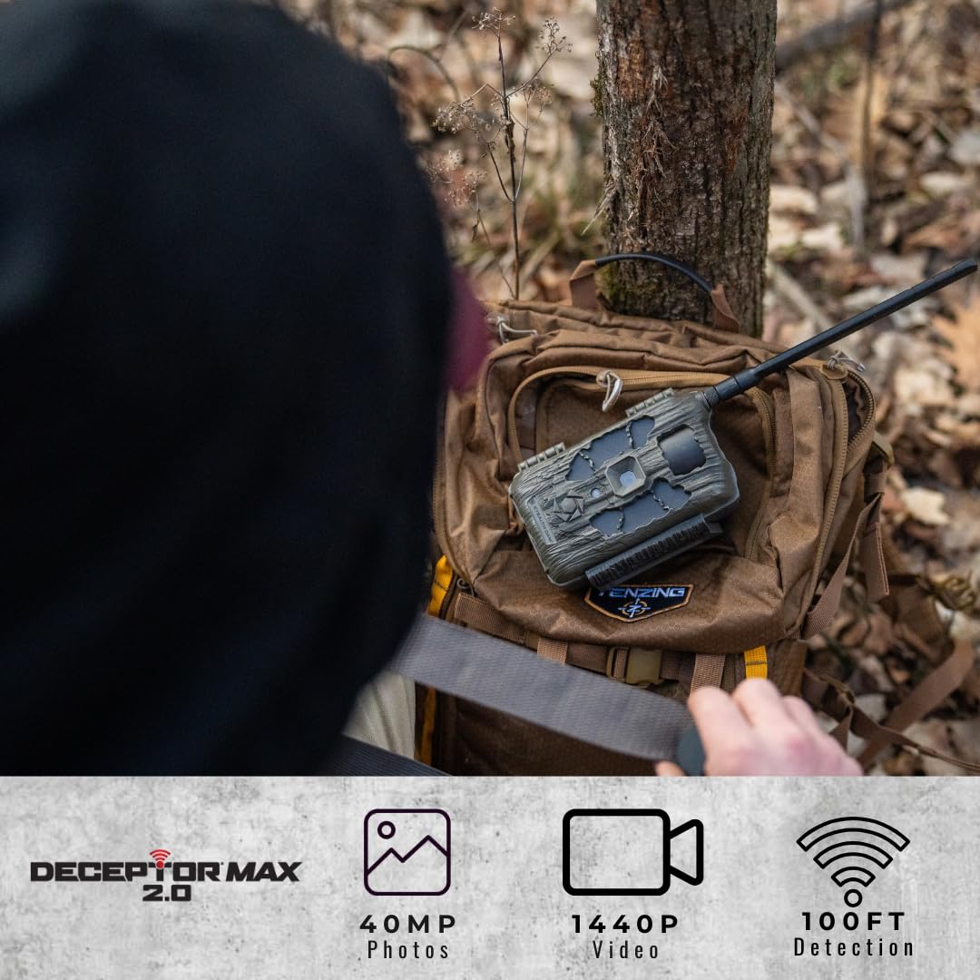 Stealth Cam Deceptor MAX 40MP 1440P QHD No-Glo LED Cellular Trail Camera
