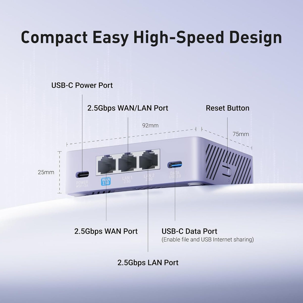 GL.iNet GL-MT5000 Brume 3 Wired VPN Security Gateway NO Wi-Fi