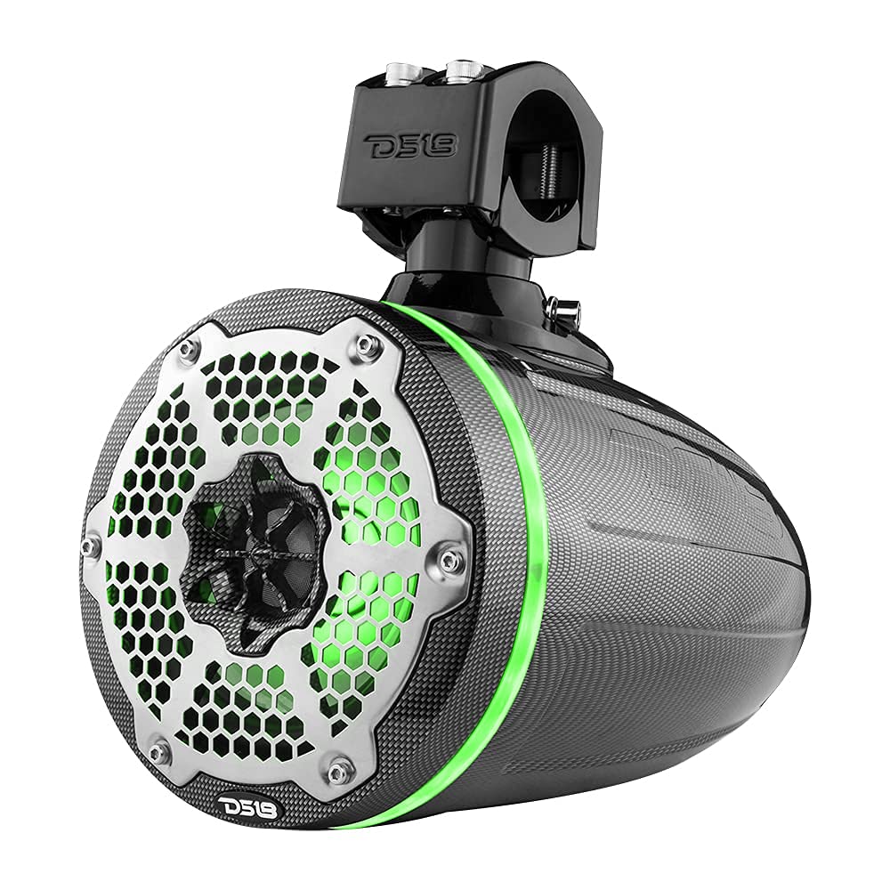 DS18 NXL-X6TP/RD Hydro 6.5" Marine Towers with Integrated RGB LED Lights High Performance, Marine Grade IP65 Rated, 300 W Max 150 W RMS 4 Ohms (Pair)