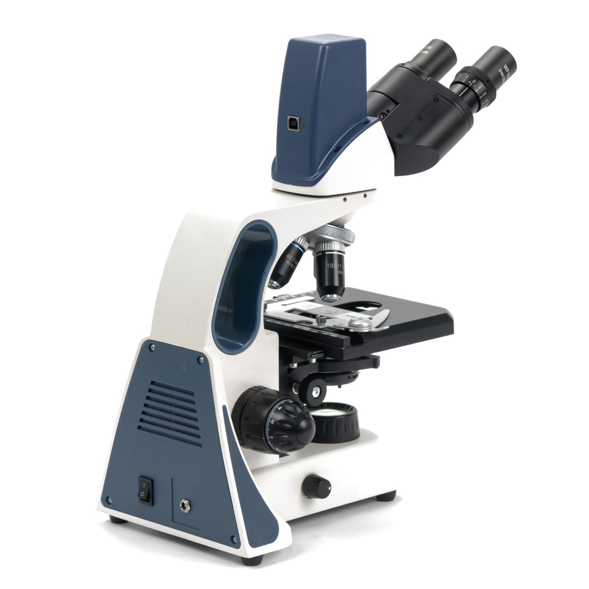 SWIFT SW380B 40X-2500X Magnification, Siedentopf Head, Research-Grade Binocular Compound Lab Microscope with Wide-Field 10X and 25X Eyepieces, Mechanical Stage, Ultra-Precise Focusing