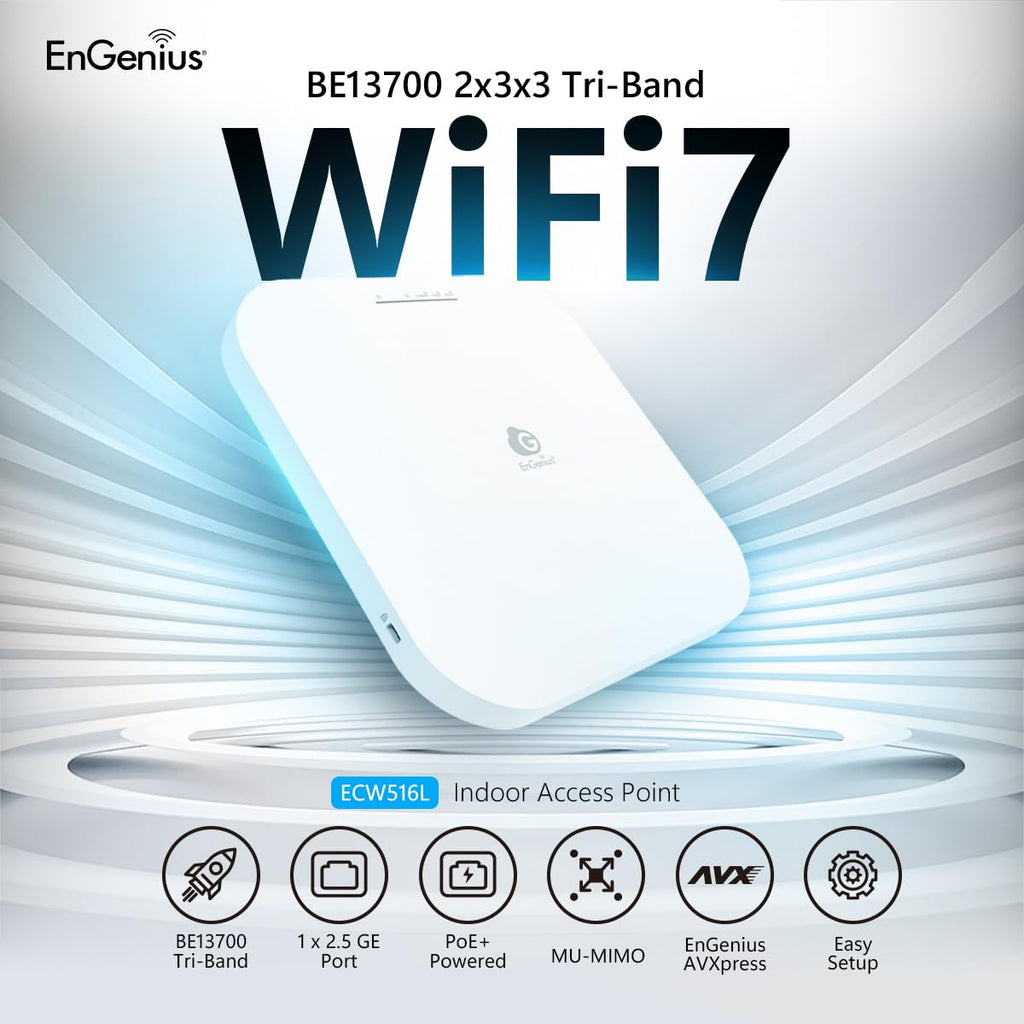 EnGenius Wireless AP 4X4 Wi-Fi 6 Dual Band AX3600 | 2.5Gbe PoE+ | Cloud & App & OnPrem Control Options | WPA3, MU-MIMO, Mesh & Seamless Roaming - EWS276-FIT