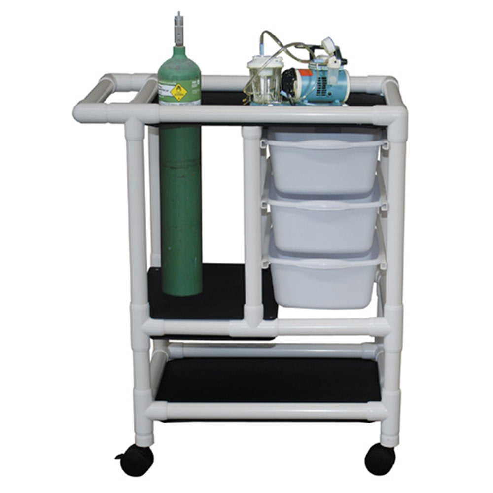 MJM International 1010-3TWN-MRI Crash Cart â Medical Emergency Cart, 36.5" H x 31.5" L x 20" W, Durable Hospital Equipment