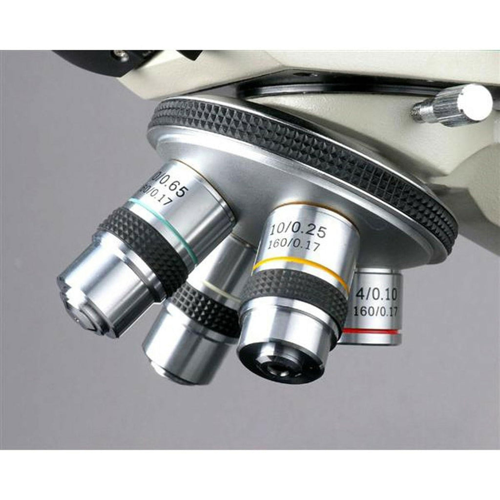 AmScope B490B Compound Binocular Microscope, Brightfield, White