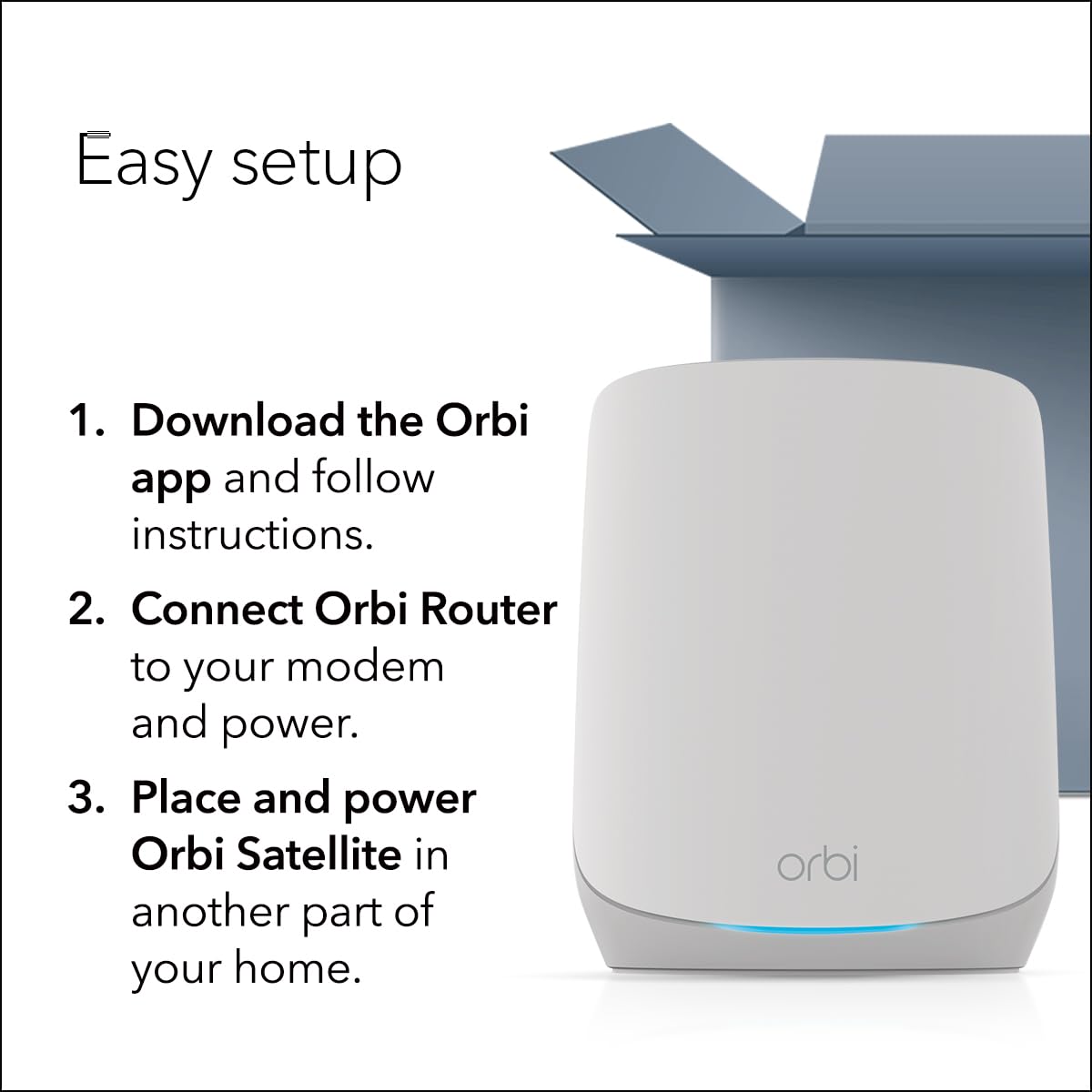 NETGEAR Orbi Whole Home Tri-Band WiFi 6 Mesh Network System (RBK752P) â Router with 1 Satellite Extender, Security Features, Coverage up to 5,000 sq. ft., 75 Devices, AX5200 802.11ax (Up to 5.2Gbps)