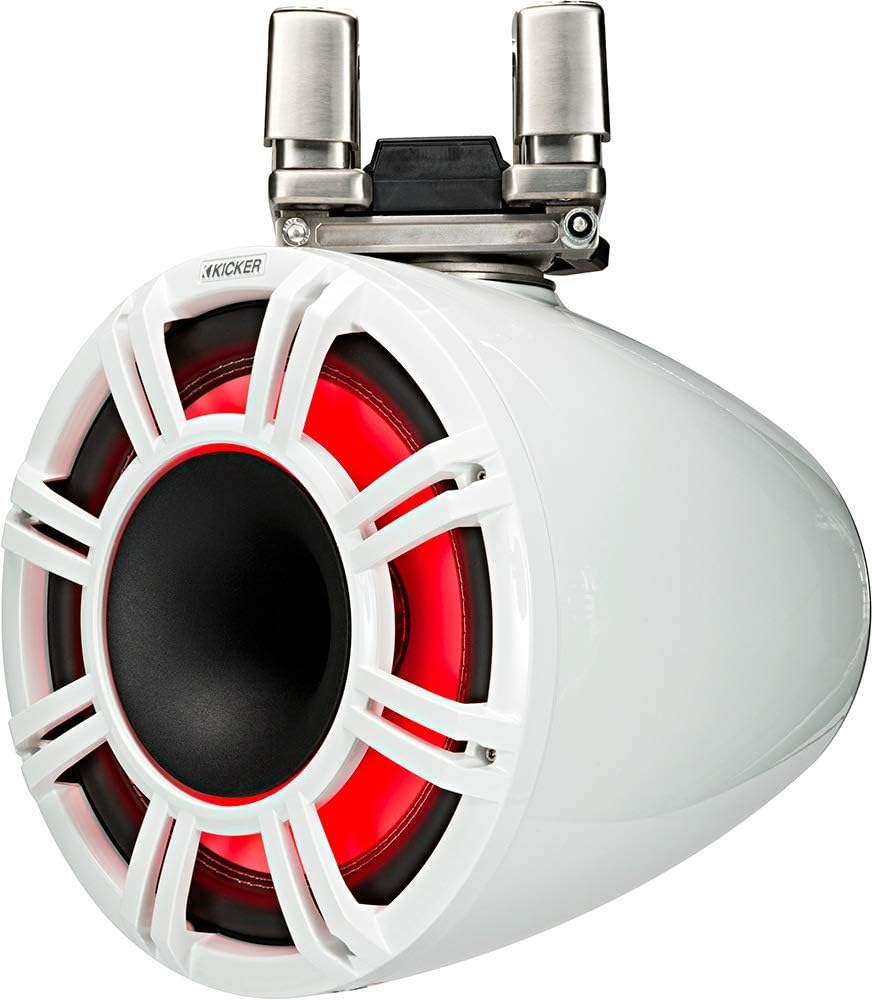 Kicker 44KMTC114W KMTC11 White 11" Inch Boat Tower Speaker Marine Wake Horn