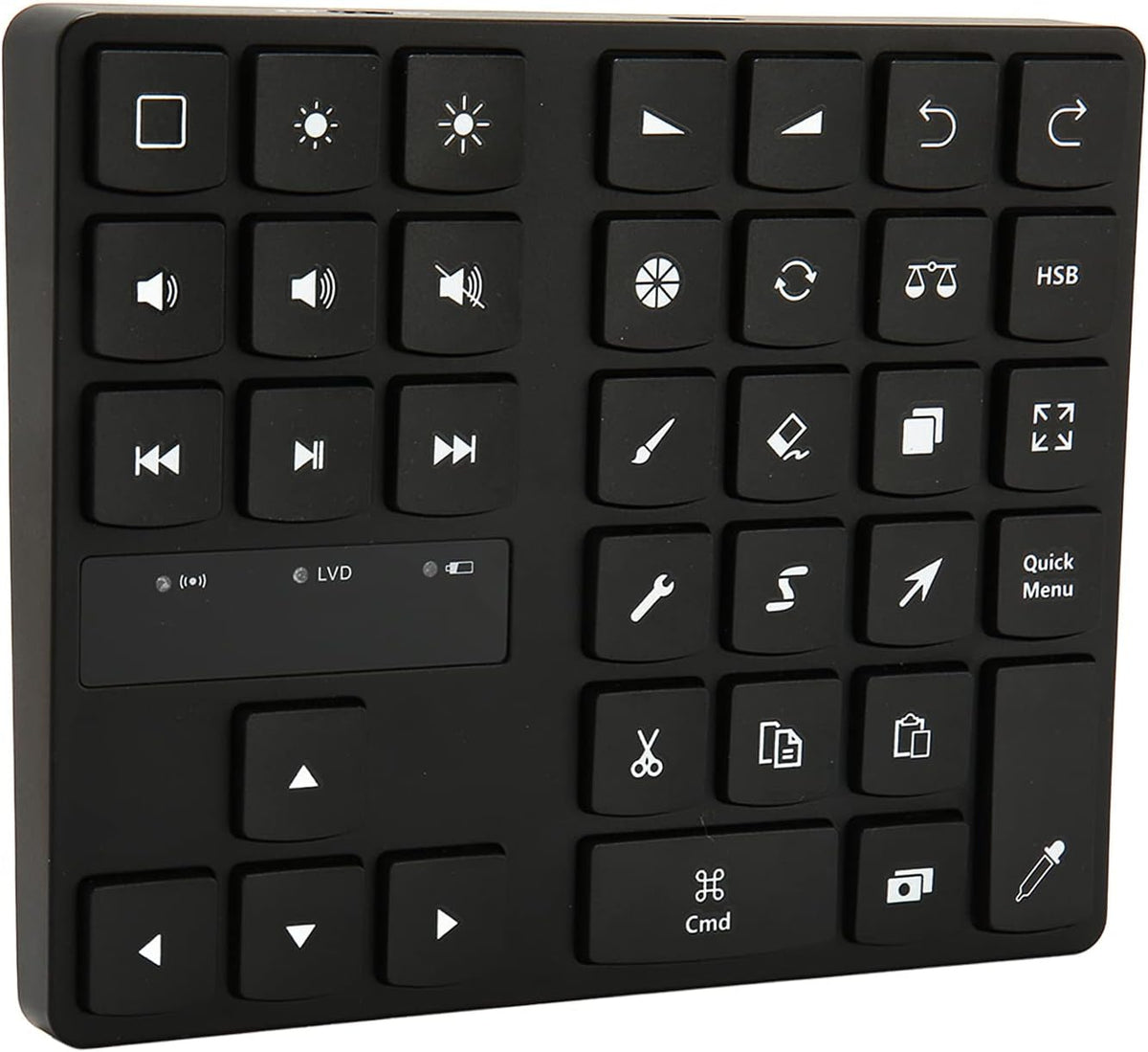 Keyboard for, Rechargeable Drawing Keyboard with 35 Shortcut Keys, One Handed Buetooth Keypad for Drawing Shortcuts, Graphic Tablets, Drawing Tablet, Laptop