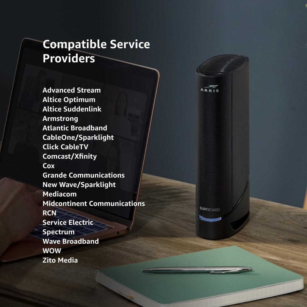 ARRIS SURFboard SB8200 DOCSIS 3.1 Cable Modem | Up to 1 Gbps Plans