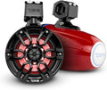 DS18 NXL-X6TP/RD Hydro 6.5" Marine Towers with Integrated RGB LED Lights High Performance, Marine Grade IP65 Rated, 300 W Max 150 W RMS 4 Ohms (Pair)