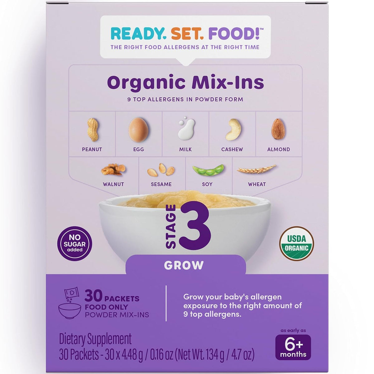 Ready Set Food Stage 1 Baby Food Mix-Ins - Baby Allergen Introduction Kit