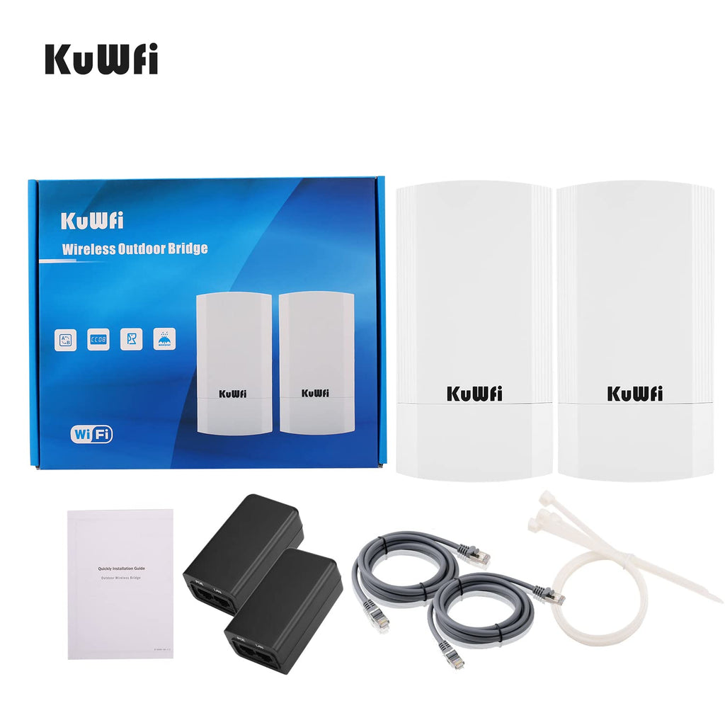 KuWFi Wireless Bridge Point to Point Outdoor 3KM Long Range WiFi Bridge